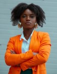 afro in orange